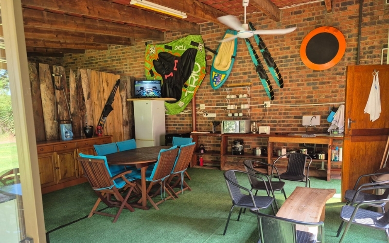 View of Loch Vaal Cottage on the river